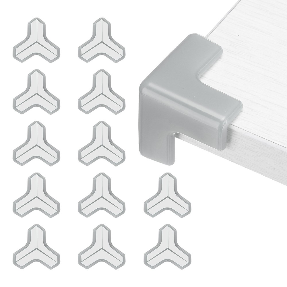 Corner Protectors 12Pcs Table Corner Protectors(T-shaped, Grey)