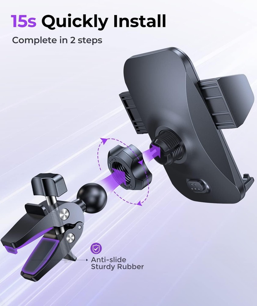 Car Phone Holder, [Thick Cases Friendly] Holder Mount, vent