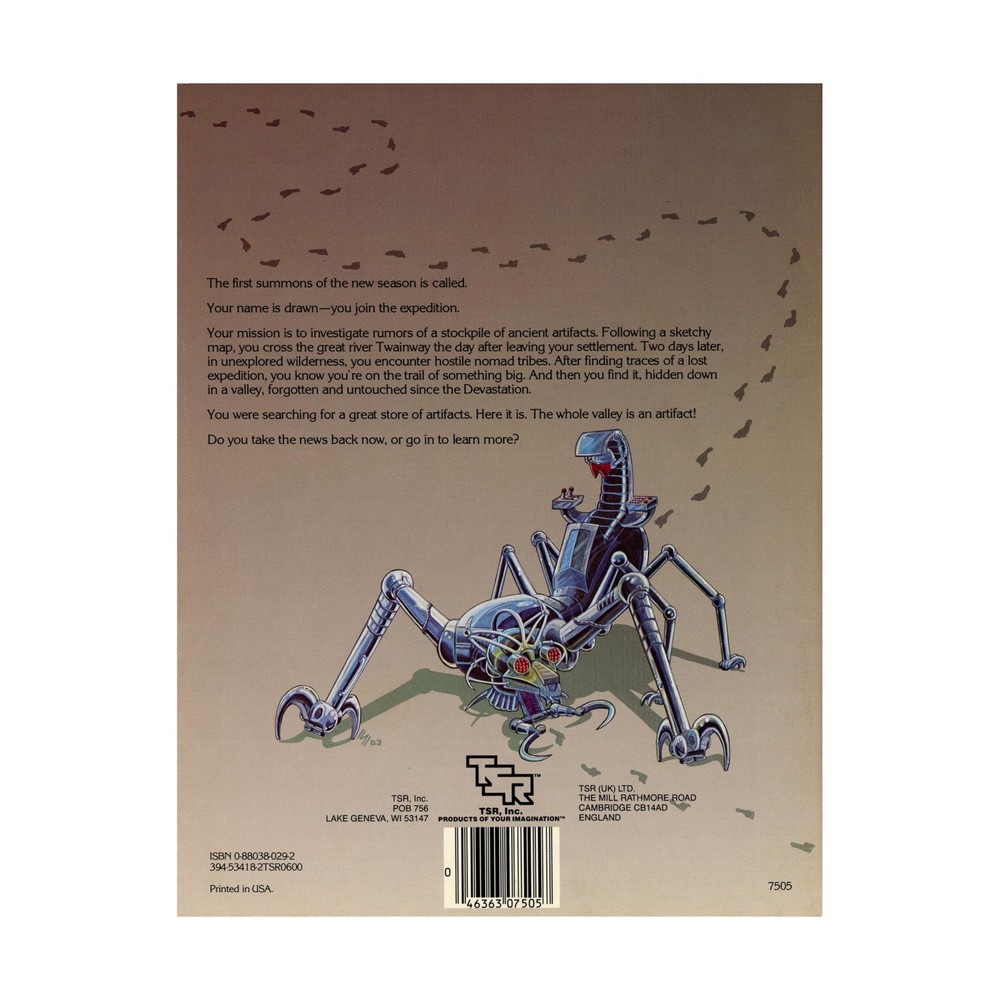 TSR Gamma World Mind Masters VG+