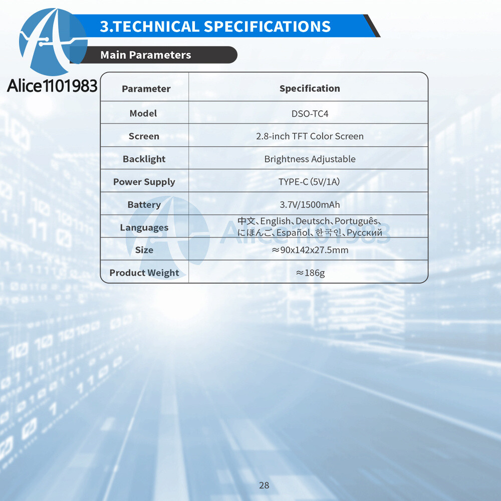 DSO-TC4 Oscilloscope 10MHz 48Ms/s Transistor Tester Electronics Component Tester