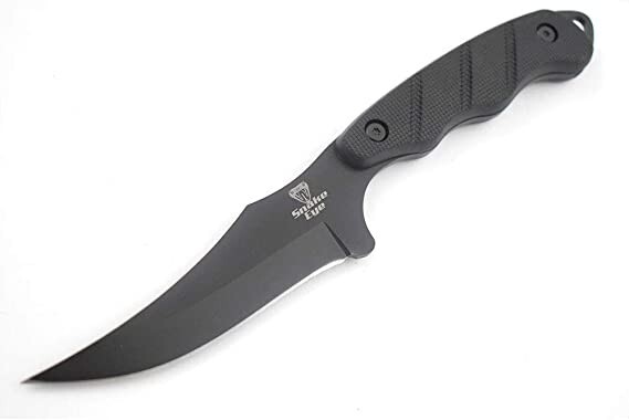 9" Fixed Blade Full Tang Tactical Knife with Sharpener + ABS Sheath