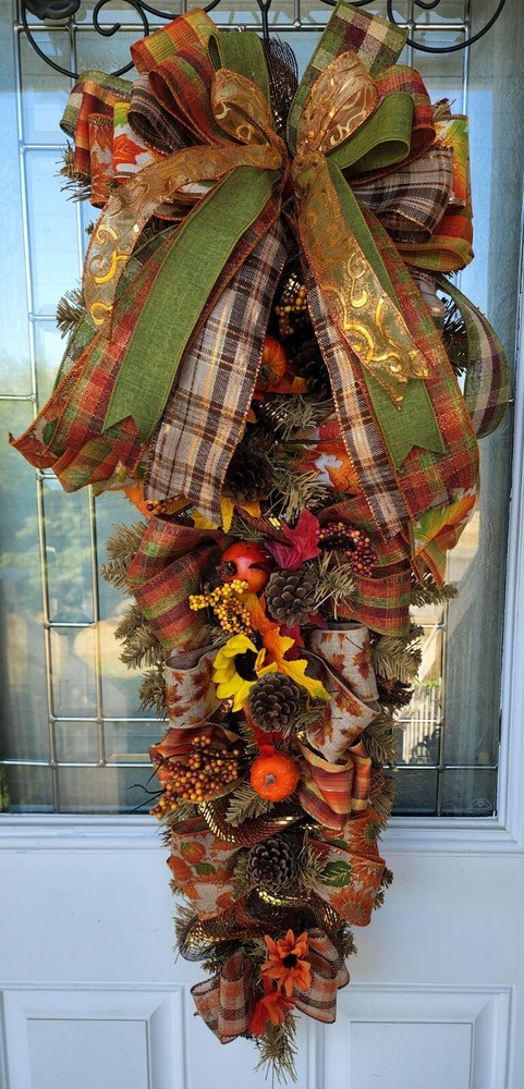 Large Fall Floral Swag