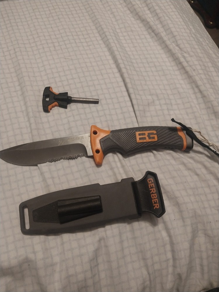Gerber Bear Grylls Ultimate Survival Knife with firestarter.