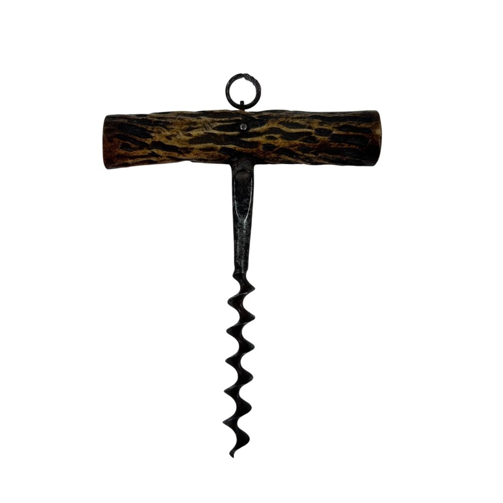 Vintage Antler Handle Corkscrew Rustic Bar Tool
