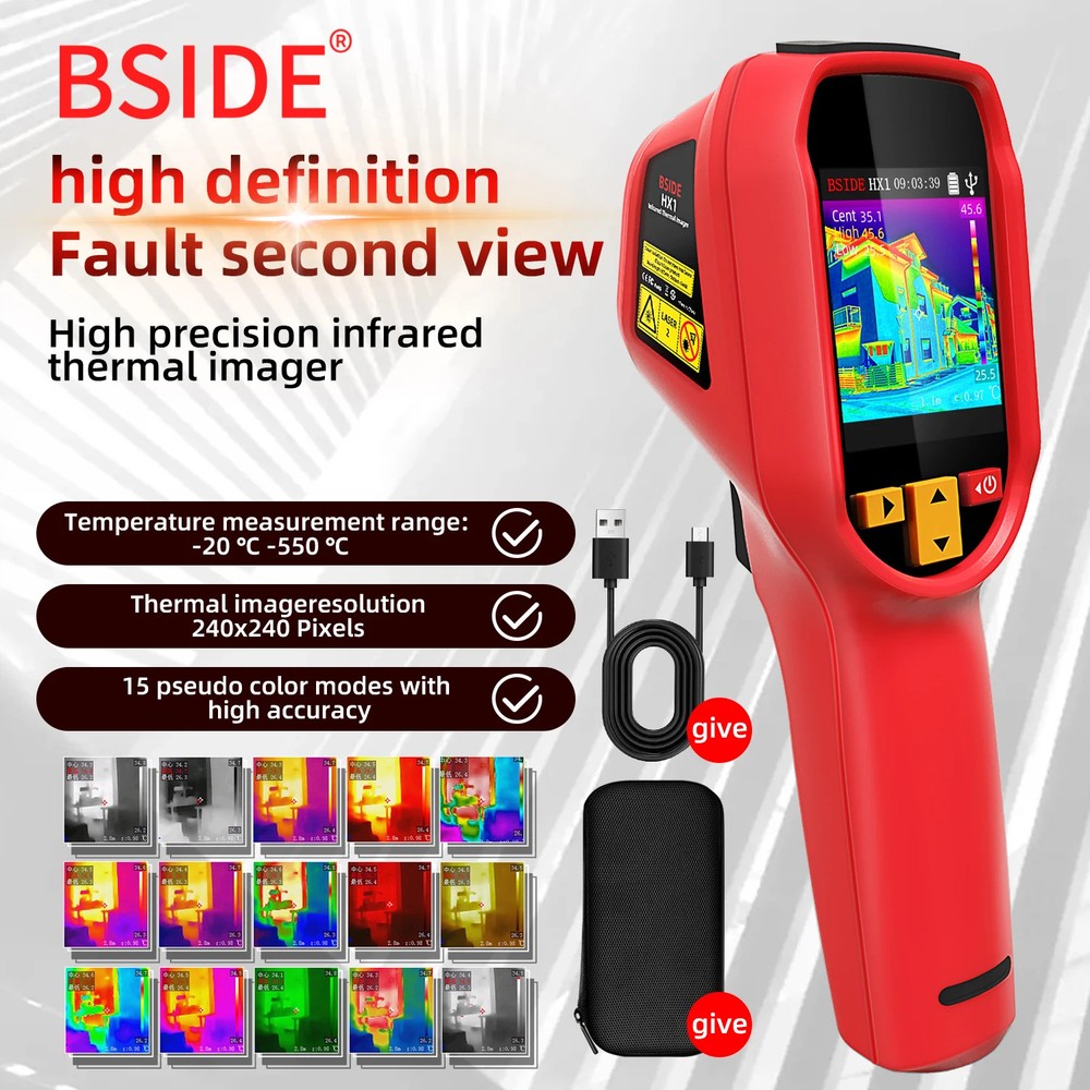 Thermal Imager Camera Handheld 240×240 Palette Save Picture PC Analysis Software