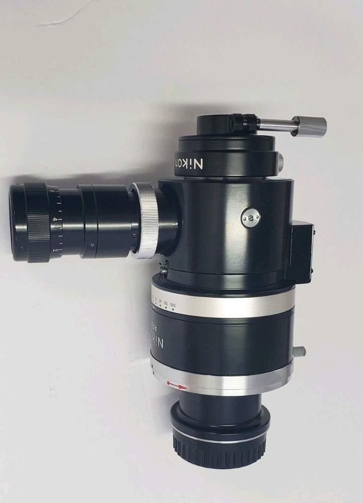 Nikon Microflex PFM Vintage Microscope Attachment and Accessories In Case