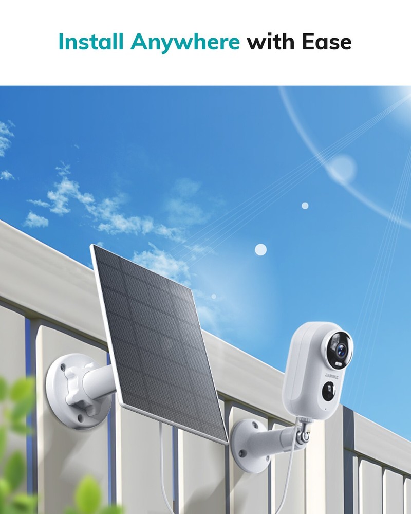 ZUMIMALL 3W Solar Panel for Security Cameras Type C Port