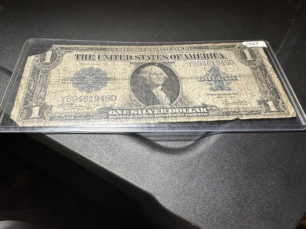 1923 $1 ONE DOLLAR “HORSE BLANKET” SILVER CERTIFICATE LARGE NOTE