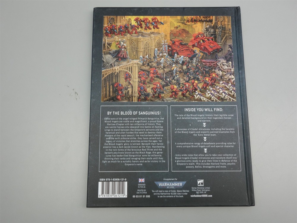 Warhammer 40k Codex Army Book - Blood Angels Space Marines (9th Ed Hardback)