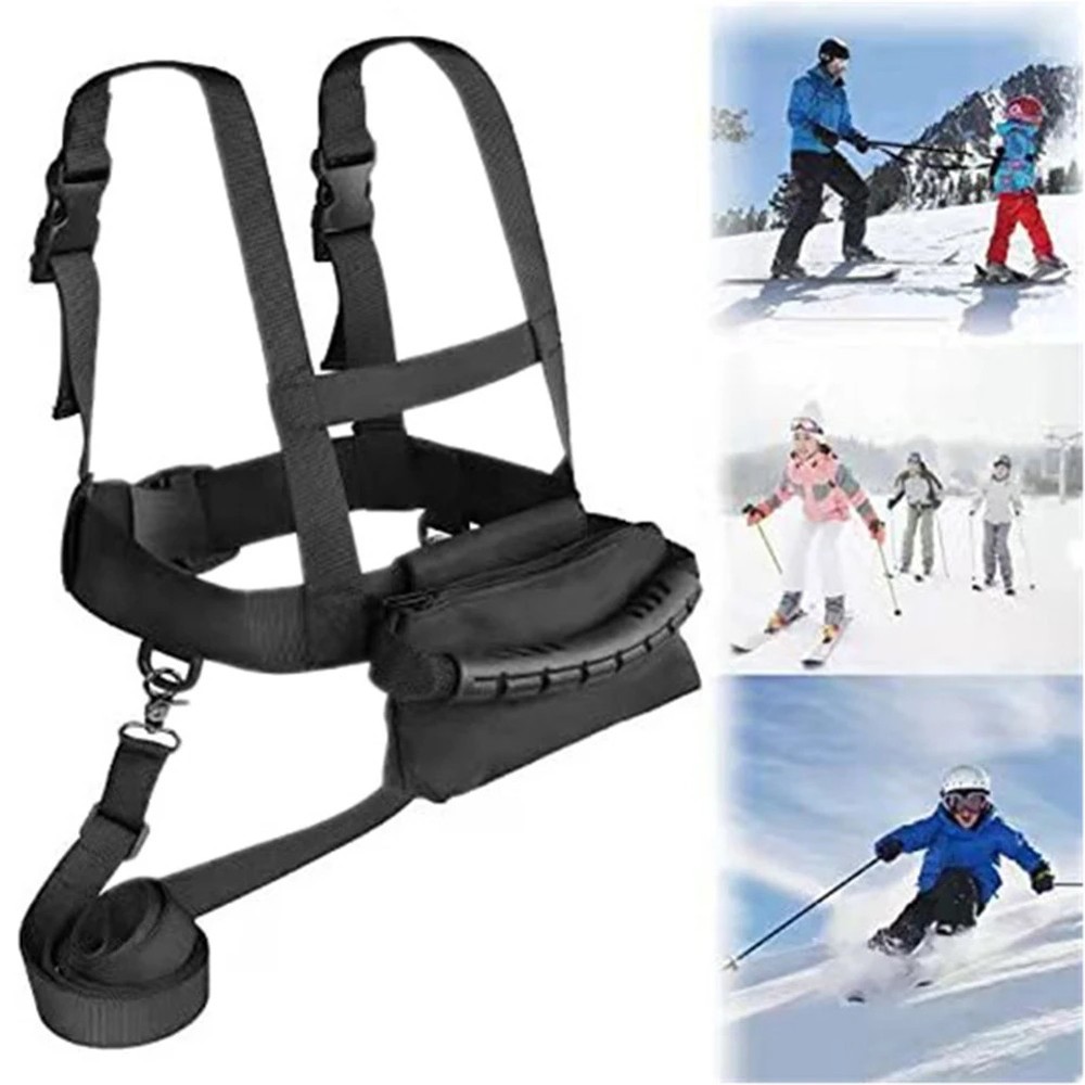 Ski Training Belt Anti-fall Safety Traction Harness Rope Handle Removable Leash