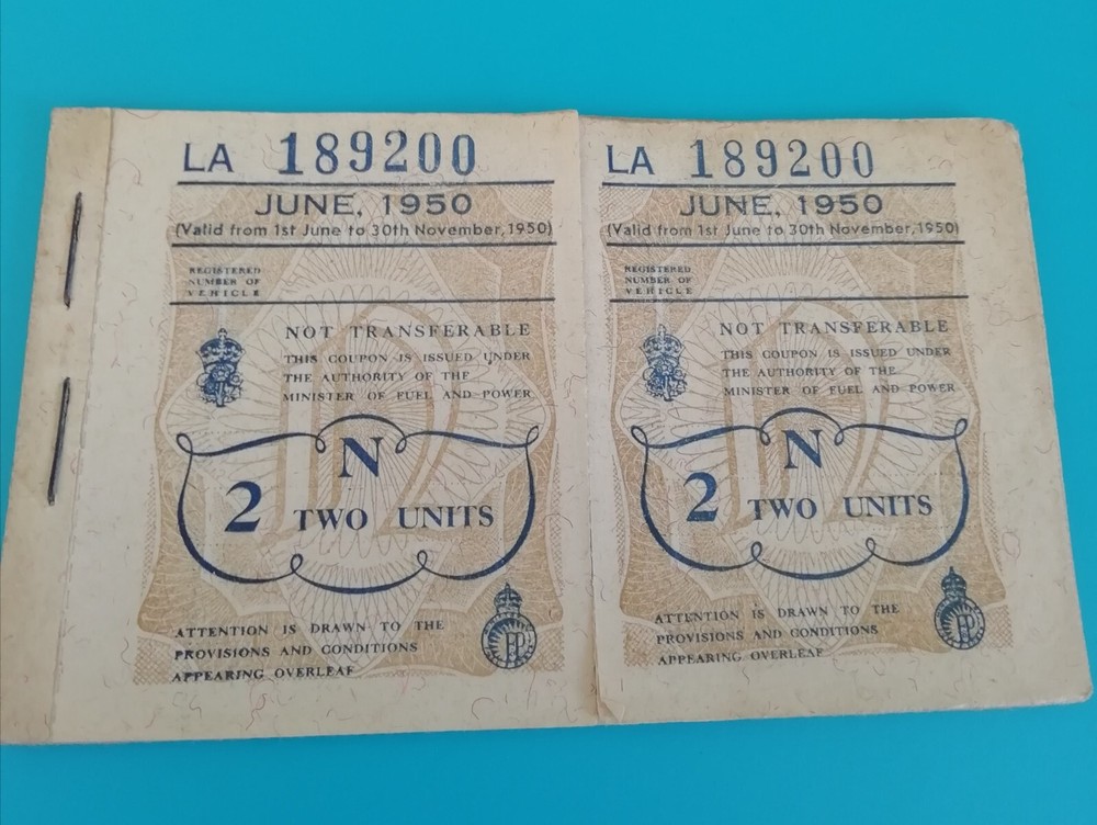 1950s Fuel Ration Book