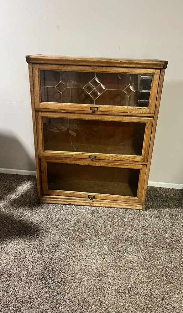 Early 1900's 3 Stack Oak Lundstrom Barrister Bookcase