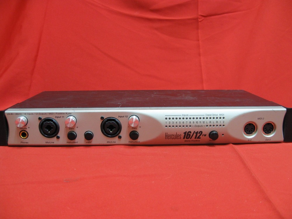 Hercules 16/12 FW 24bit 96KHz FireWire rackmount mic line audio interface