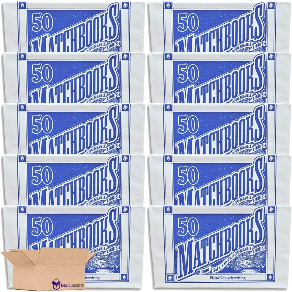 Plain White Matchbooks Value Pack   | 50 Count Box | Pack of 10