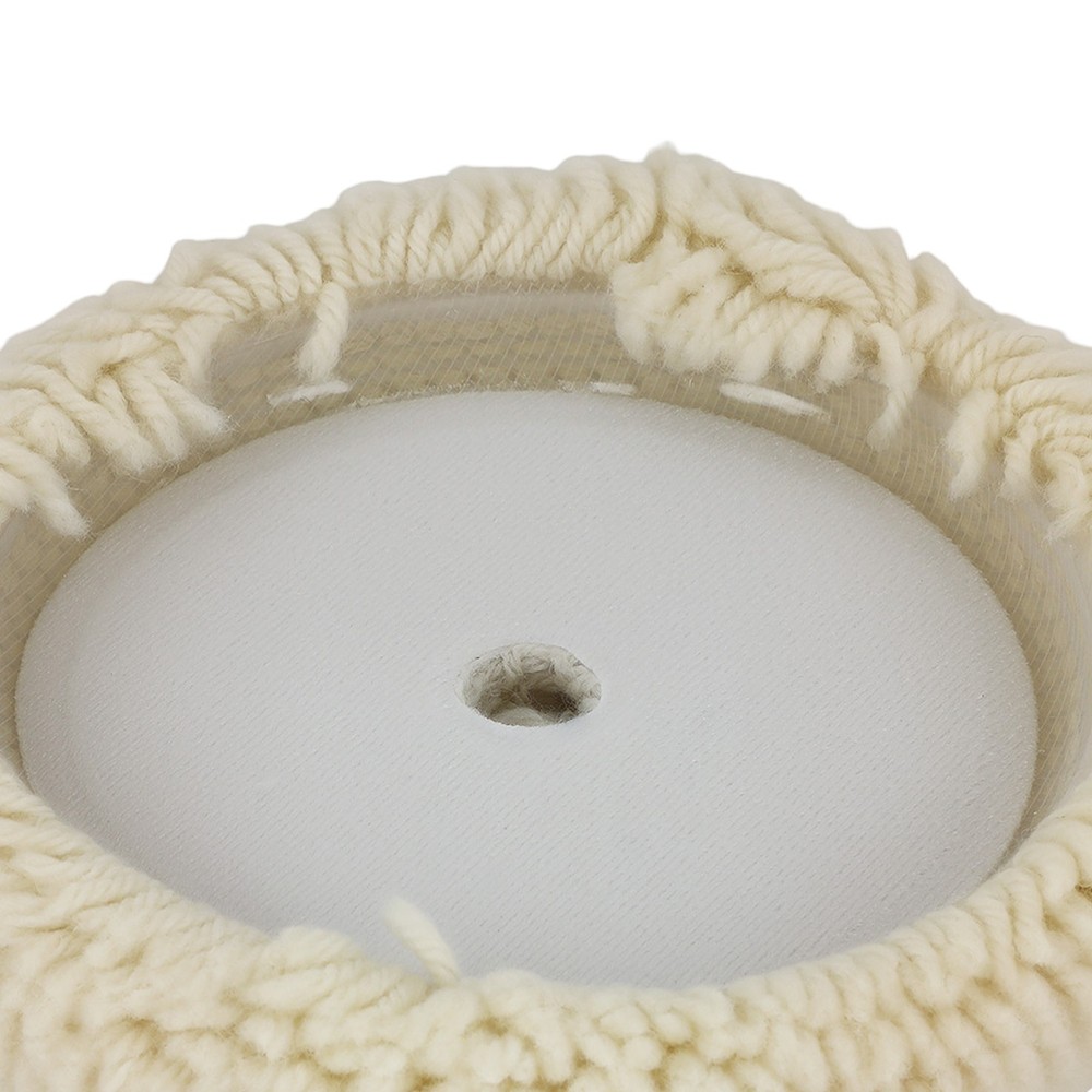 7" Hook Loop Wool Car Polishing Buffing Pad for Compound Buffer Backing Plate