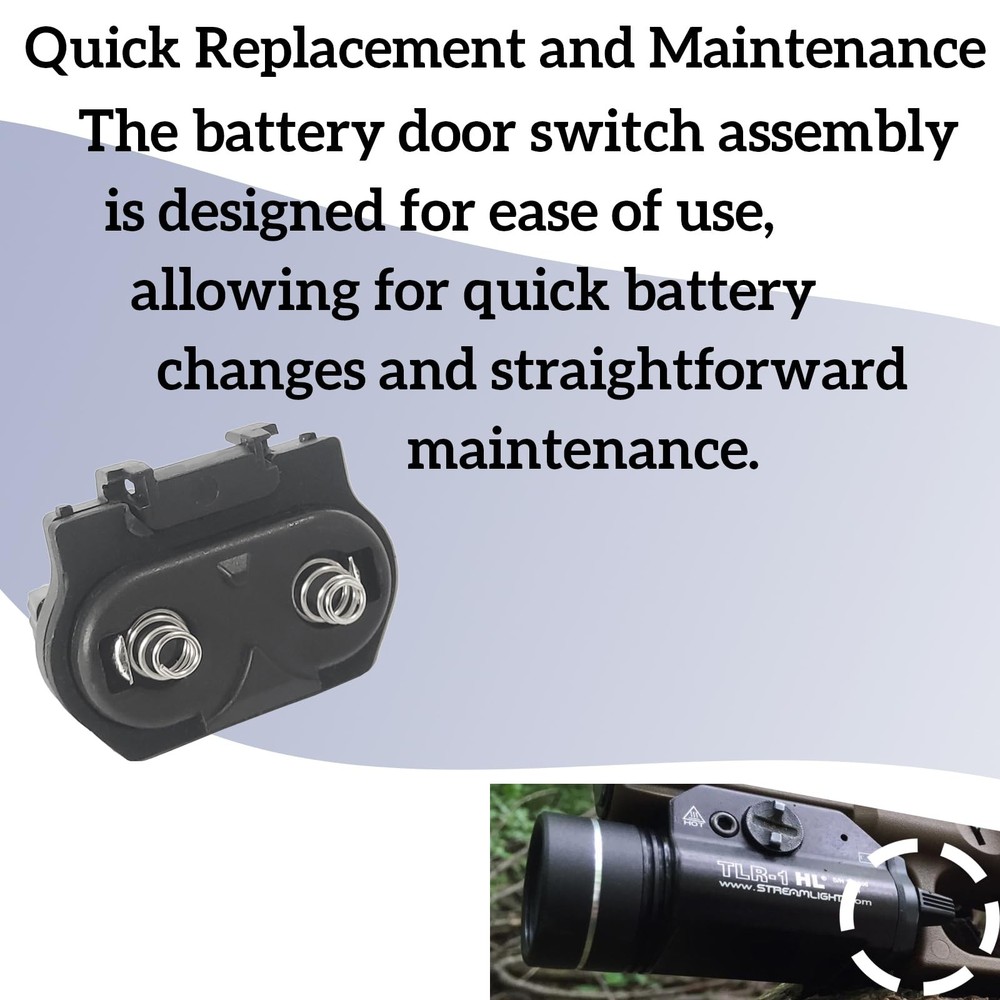 TLR1 Flashlight Pressure Switch Compatible with Streamlight Battery Black