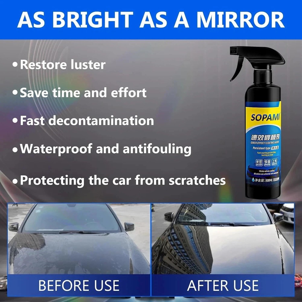 Car Coating Spray Quick Effect Coating Agent Quickly Coat Wax 500ml