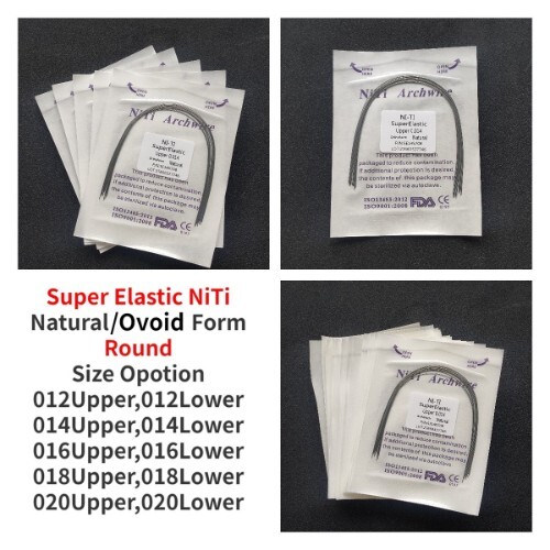 Dental Ortho Niti Super Elastic Ovoid/Natural Rectangular/Round Arch Wire