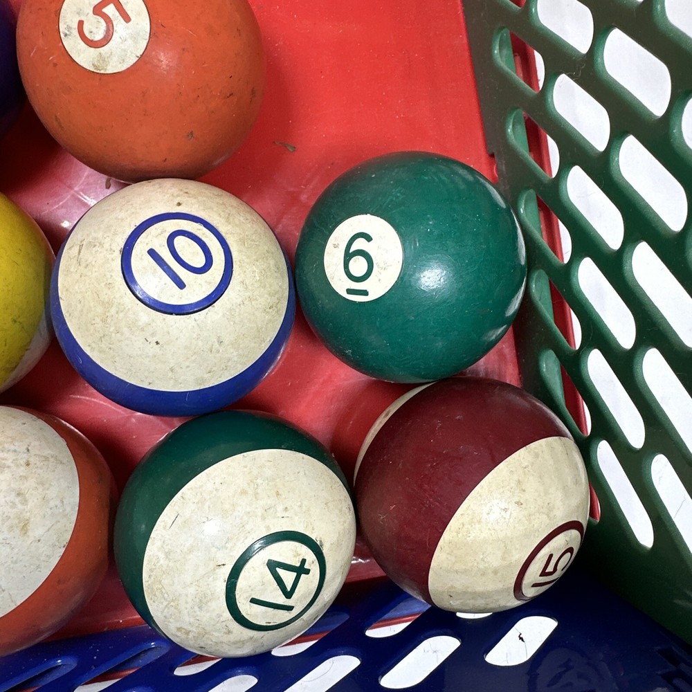 Vintage 2 1/4” Pool Billiards Ball Set Y4