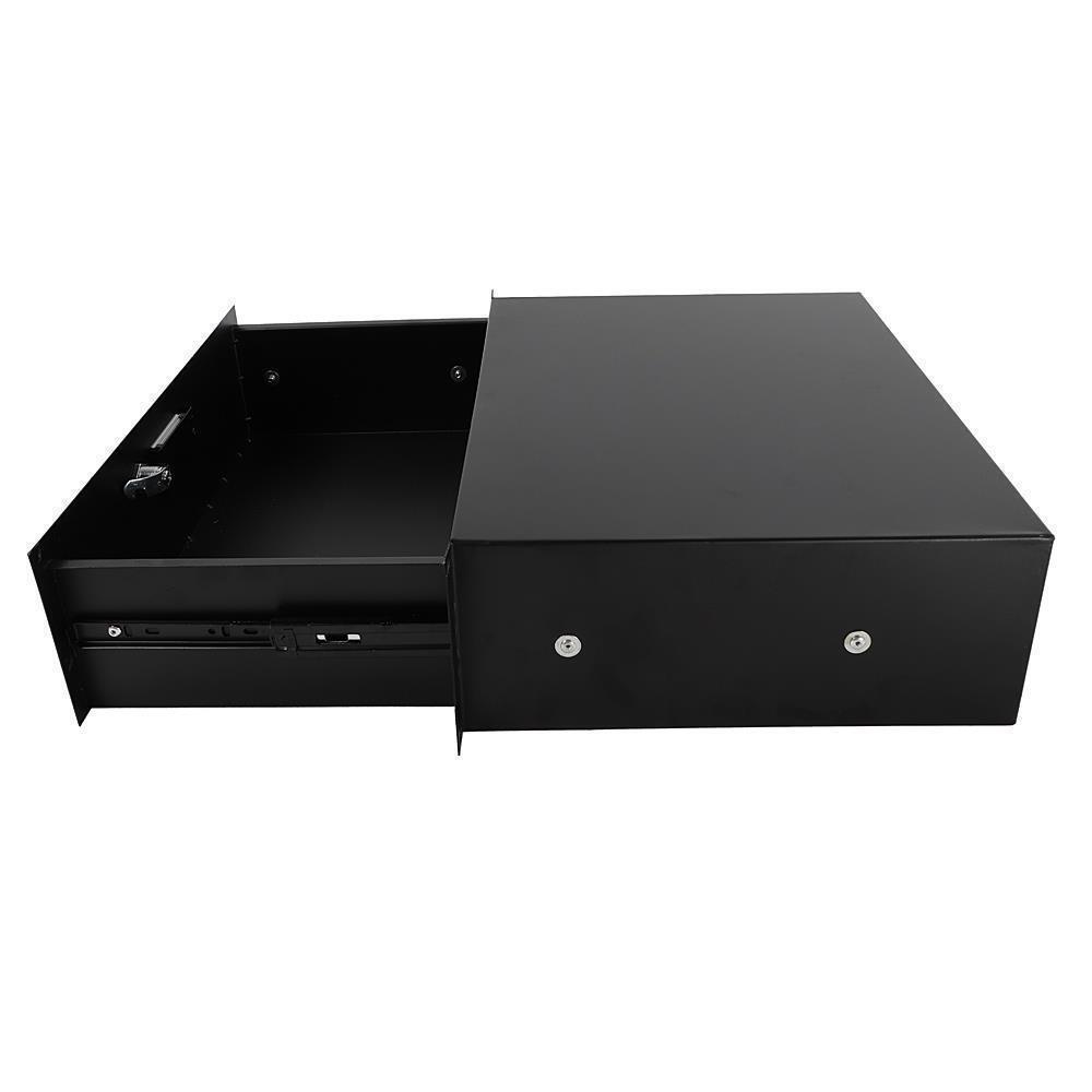 19 Inch Rack Mount DJ Locking Lockable Deep Drawer with Key 3U