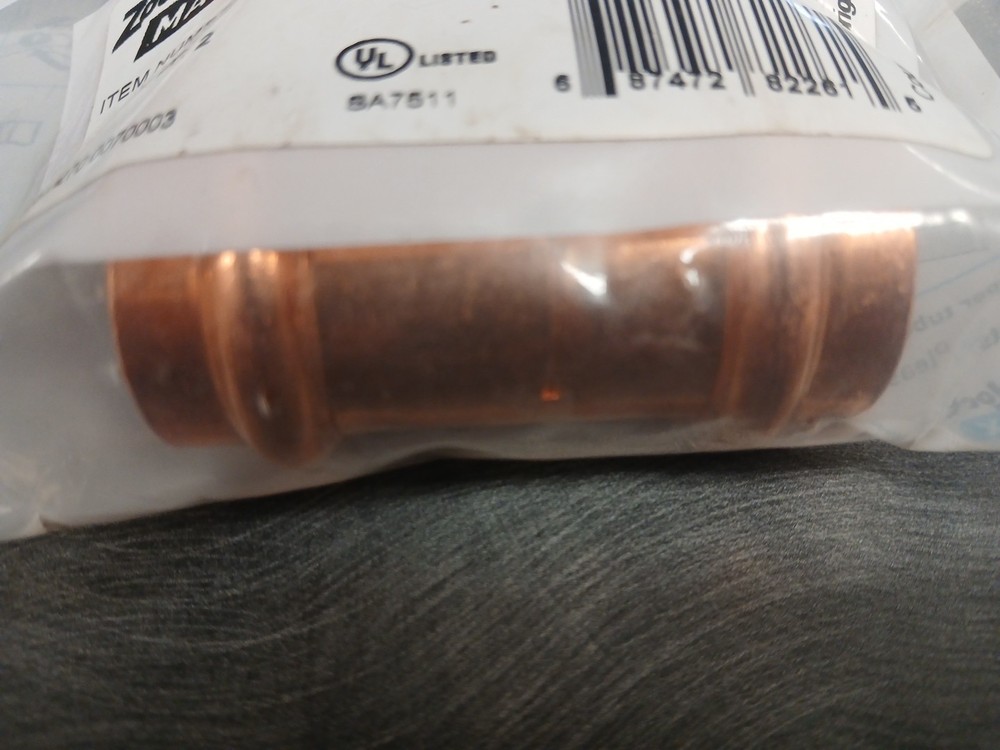 Zoomlock MAX Press To Connect Fitting 7/8” Coupling 2 Pack