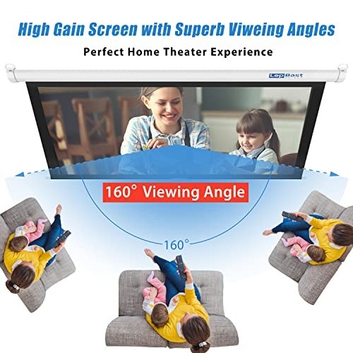 100INCH Manual Pull Down White Projector Screen 16:9 1.2 Gain Retractable Aut...