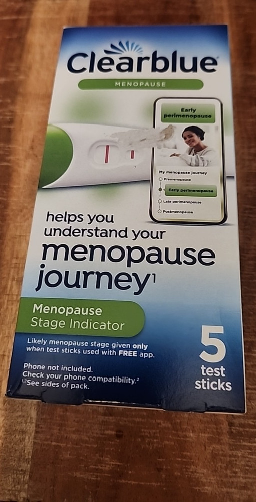 Menopause Stage Indicator 5 Test Sticks Test New Clearblue
