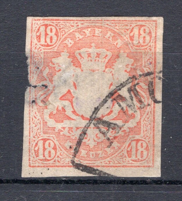 GERMANY BAVARIA, YV # 22, USED W/DEFECT