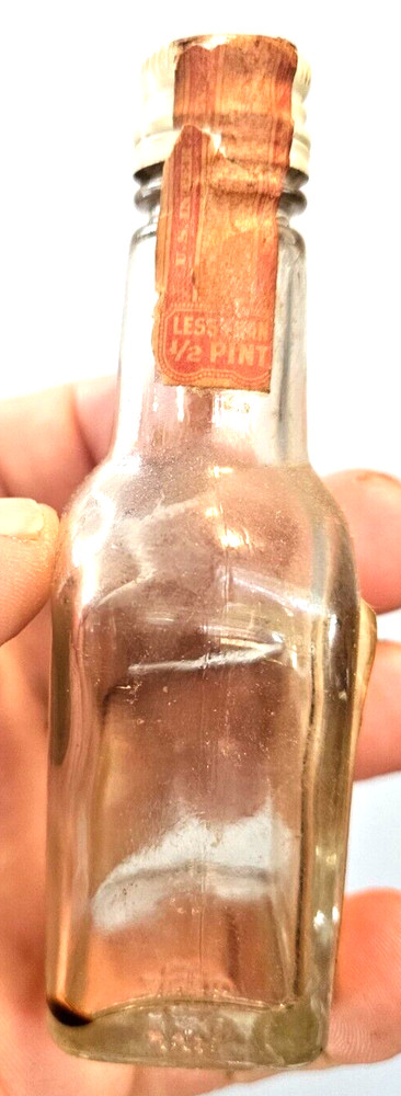 American Five Star Brandy 1/10 pint empty bottle got blitzed with class