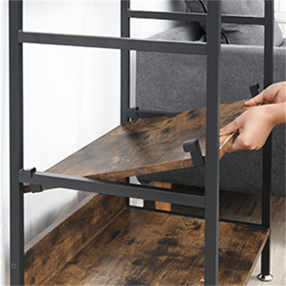 Sturdy Clothes Rack Freestanding Garment Storage Shelf Adjustable Kitchen Shelf
