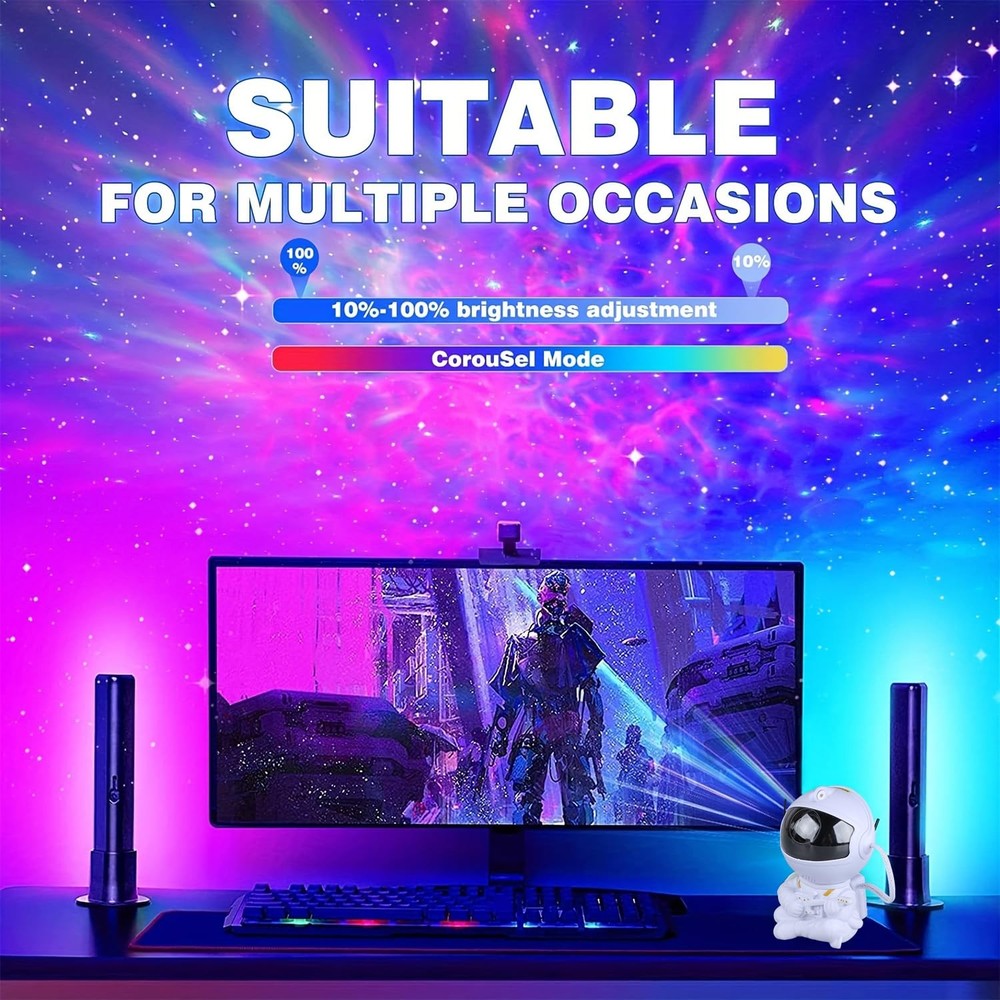 Astronaut Star Projector, Projector Galaxy Light for small, White Guitar