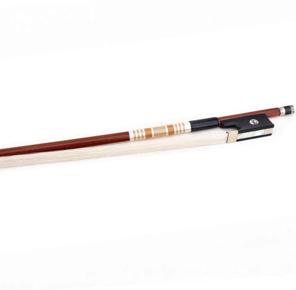 D.PECCATTE Copy Master Pernambuco Violin Bow 7/8 Ebony Big eye Frog Silver Stiff