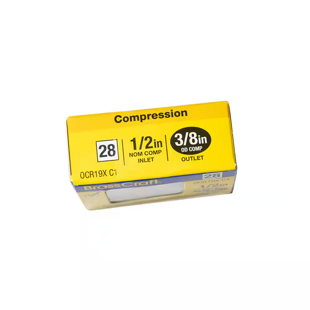 1/2 In. Nominal Compression Inlet X 3/8 In. O.D. Compression Outlet Multi-Turn C