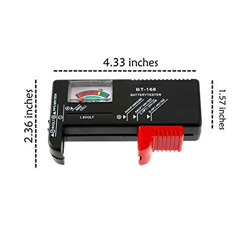2 Pack Battery Tester, Universal Battery Checker for AA / AAA / C / D / 9V / ...