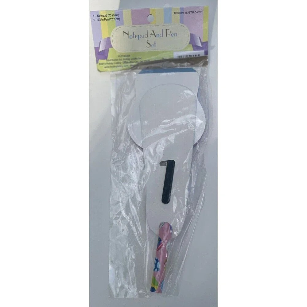 Bunny Notepad And Pen Set Easter New With Tags
