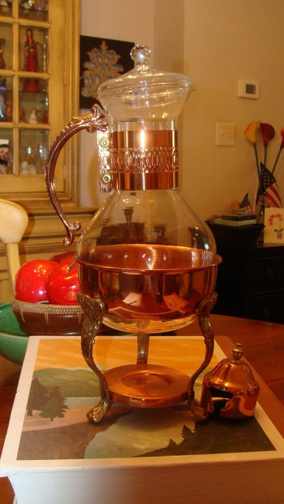 SOLID COPPER COFFEE CARAF ~ 12.5” x 6.5” ~ VERY EXCELLENT CONDITION ~
