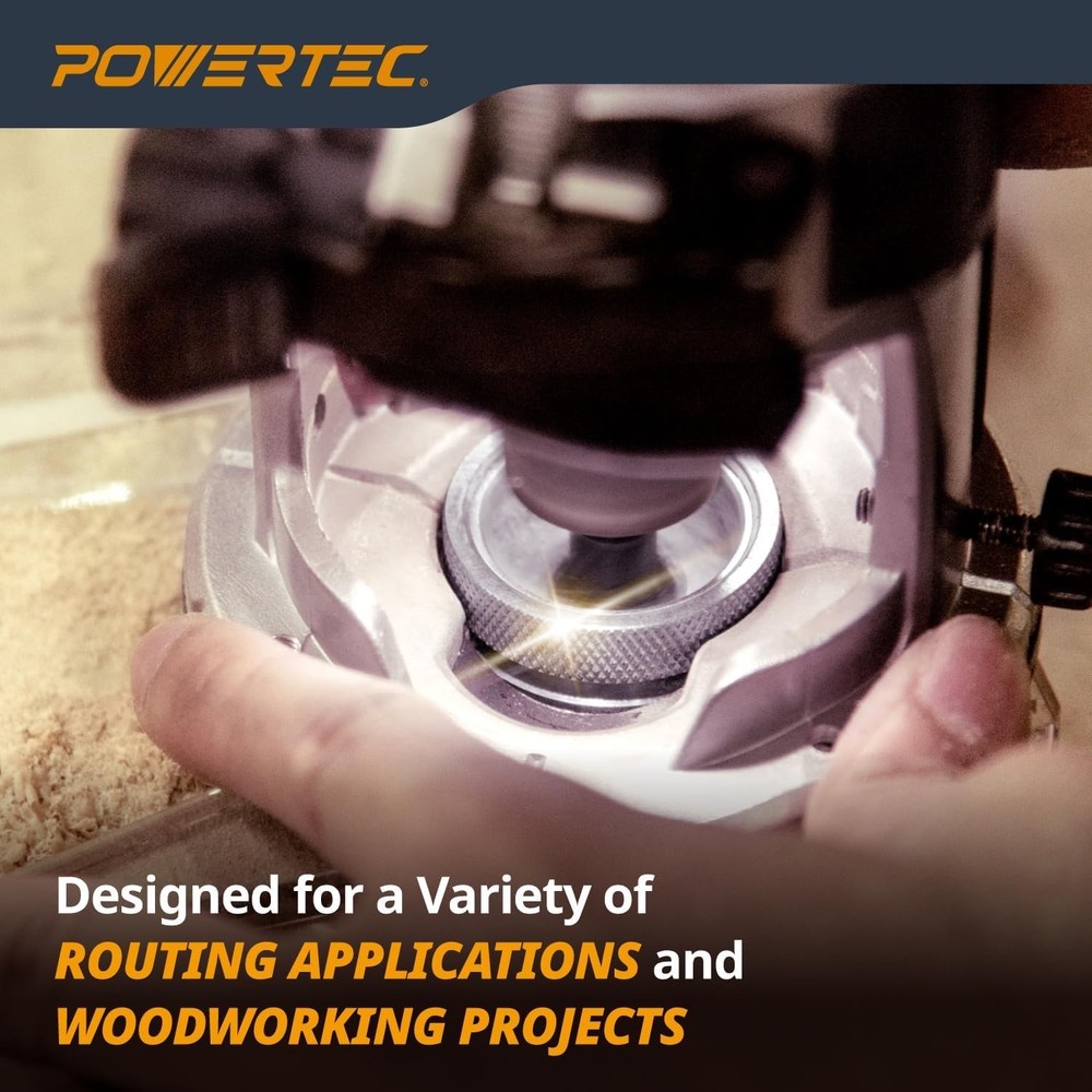 10 Piece Router Guide Set - Organized Storage for Woodworking Projects