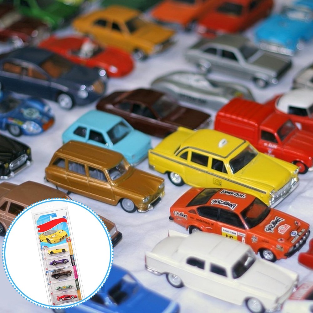 6 Pack 5 Separate Car Protector Case for Hot Wheels Mainline,Protector Packs