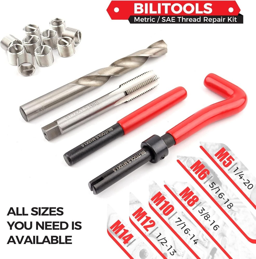 Complete M10x1.25 Thread Repair Kit in Iron Case – Efficient & Durable Solutions