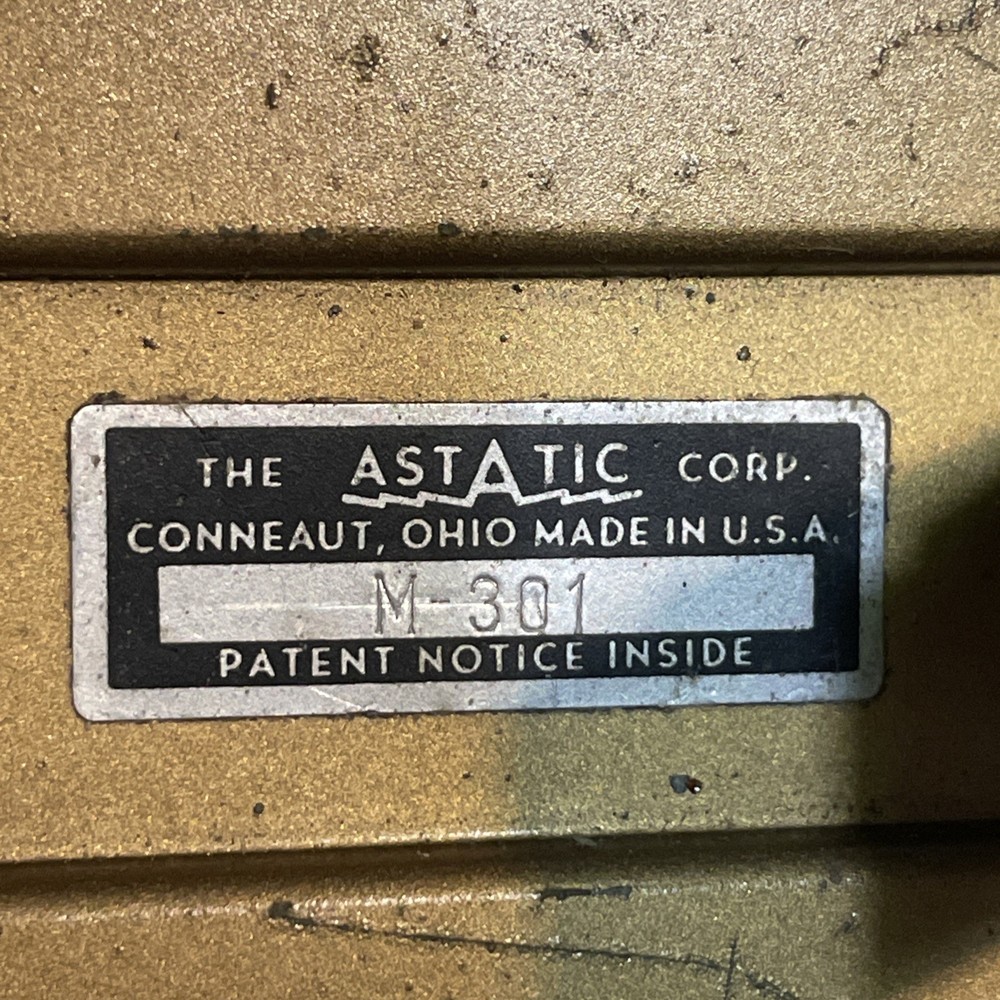 Astatic Vintage M301 Microphone untested Harmonica Mic