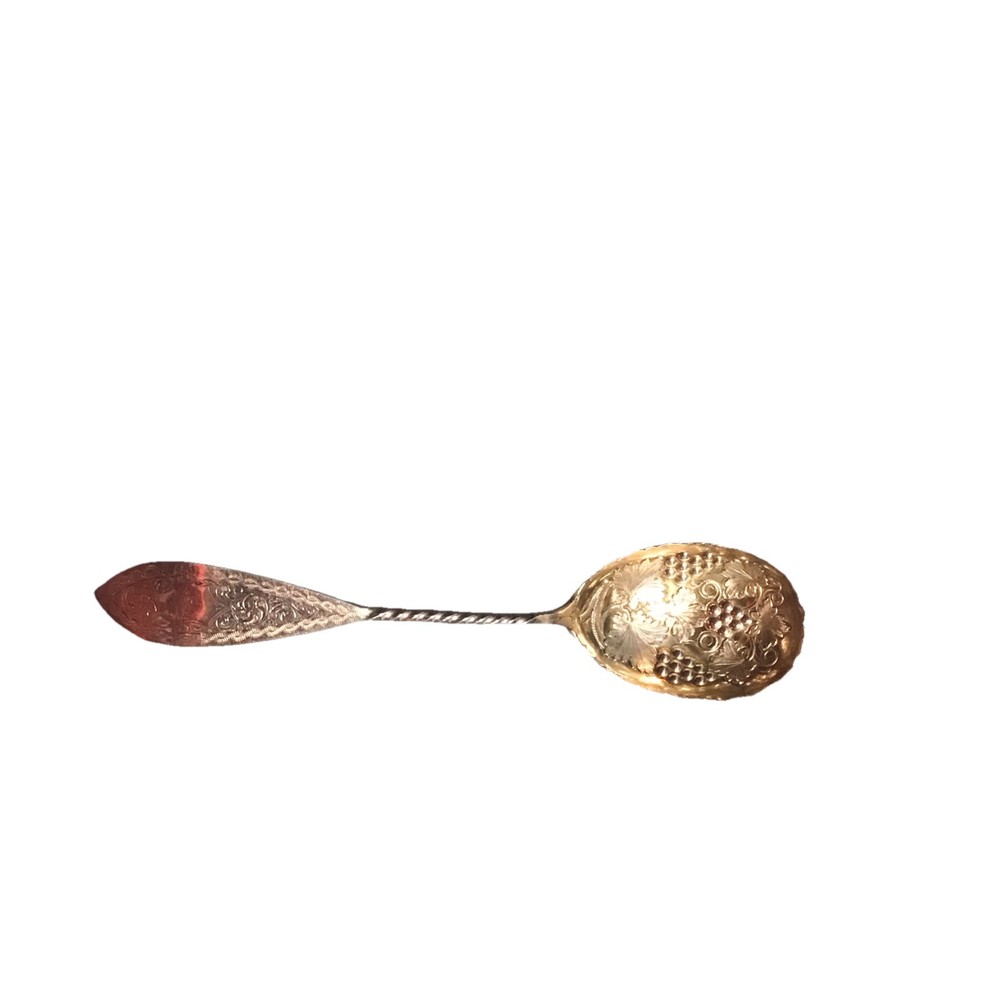 Bailey & Co.  Sterling Serving Repousse  Grape Spoon