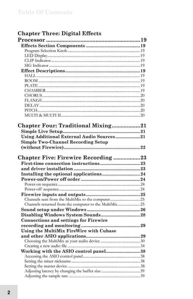 Alesis MultiMix 8 — Reference Manual User Guide — 60 Pages — USA Made
