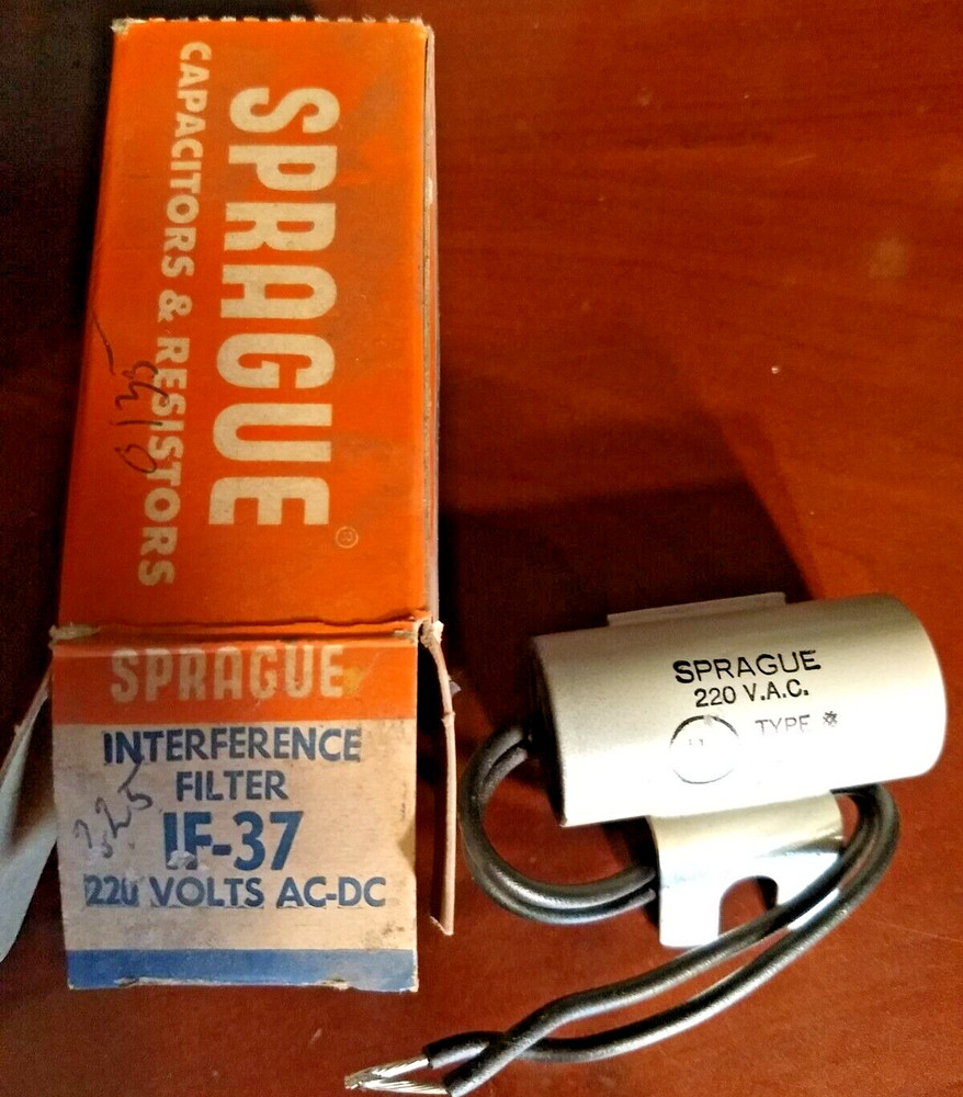 NOS Sprague Interference Filter IF-37  220 Volts AC-DC
