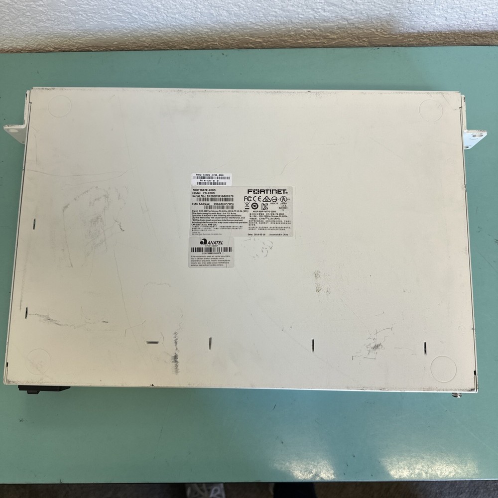 Fortinet FortiGate FG-200D 16 Port Network Security Firewall w/ Rack Ears