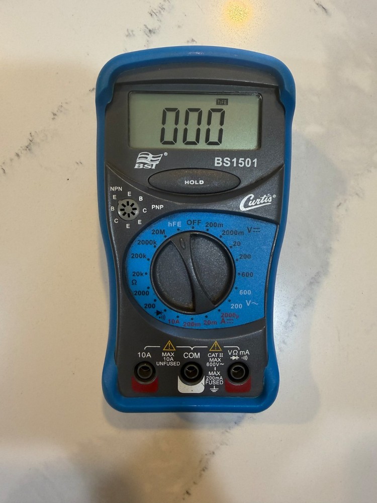 Curtis BS1501 Digital Multimeter with Transistor Test