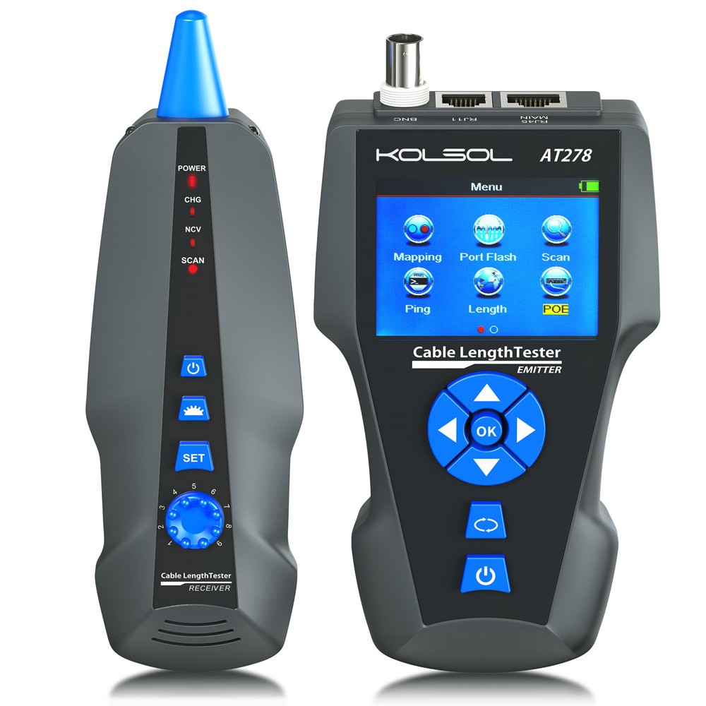 Network Cable Tester TDR Multi-functional LCD Tracker For RJ45,RJ11,BNC