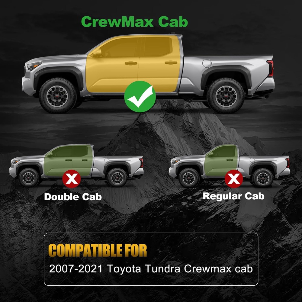 Drop Down Side Step Bars Running Boards Compatible with 2007- 2021