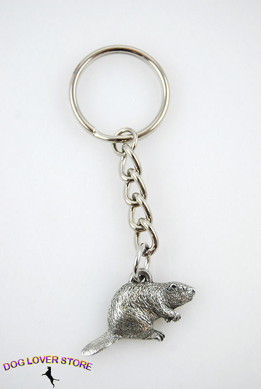 Beaver Keychain Pewter