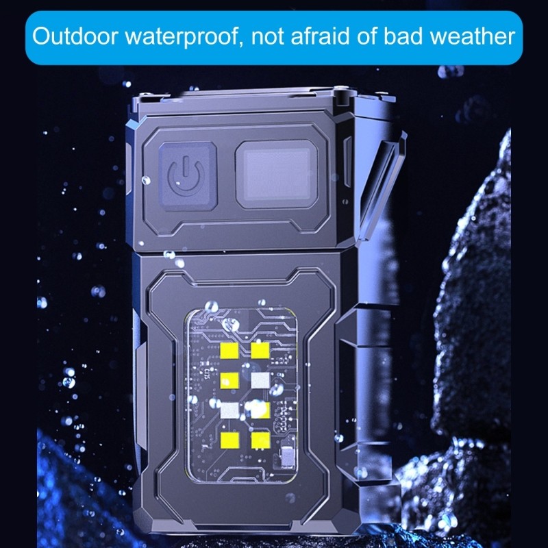 Multifunctional Work Light Flashlight USB Rechargeable for Outdoor Use