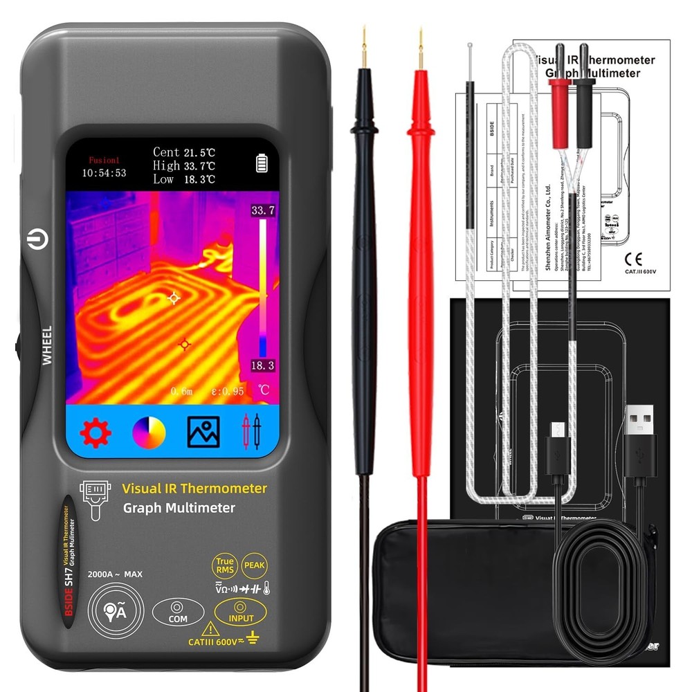 BSIDE Thermal Imaging Camera Multimeter 320×320 Resolution with 20000 Words